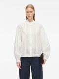 Product image thumbnail - MANDARIN COLLAR LONG SLEEVED SHIRT, Cloud Dancer | 1