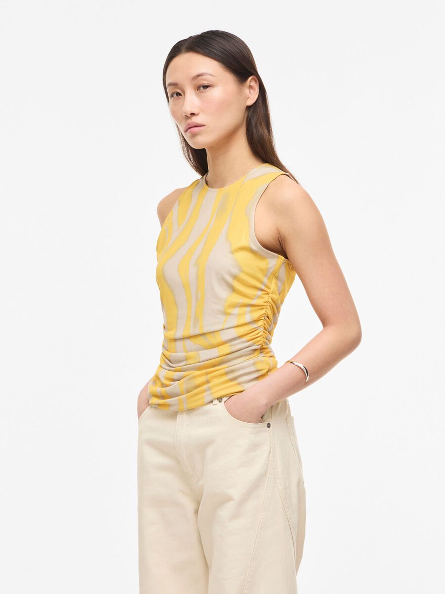 Product tile image - ROUND NECK SLEEVELESS TOP, Birch | 14114877_Birch_1261802