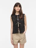 Product image thumbnail - TIE FRONT SLEEVELESS TOP, Meteorite | 1
