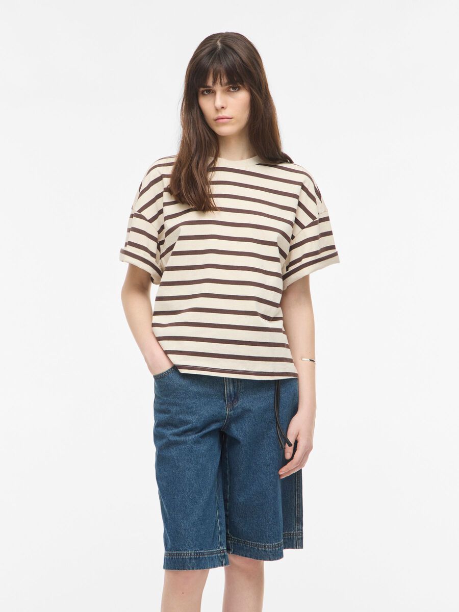 Product tile image - ROUND NECK OVERSIZED T-SHIRT, Birch | 14116936_Birch_1297606