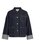 VILA BUTTONED DENIM JACKET, Dark Medium Blue Denim, highres - 14107758_DarkMediumBlueDenim_001.jpg