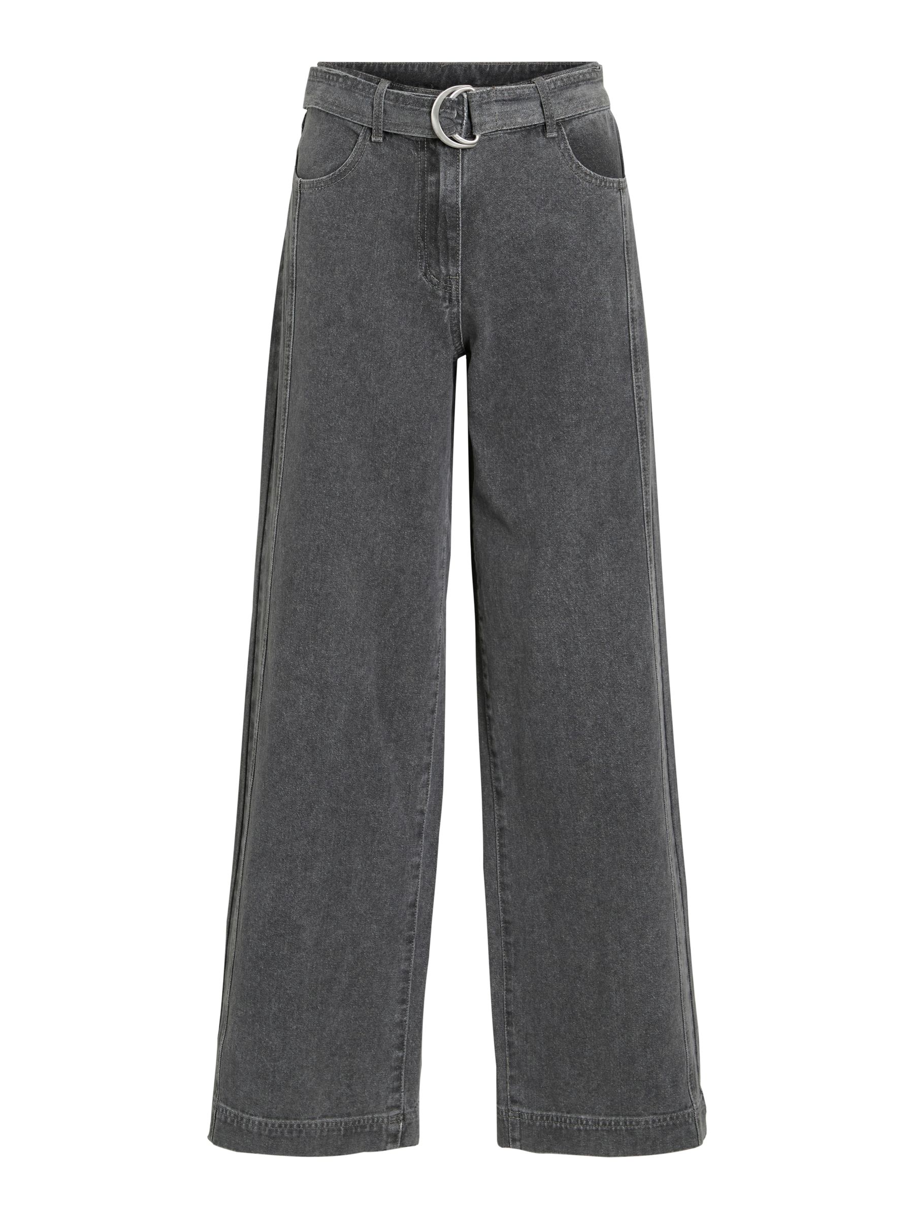 Neutral Collection MID-WAIST WIDE FIT JEANS | Grey | ROUGE EDIT®