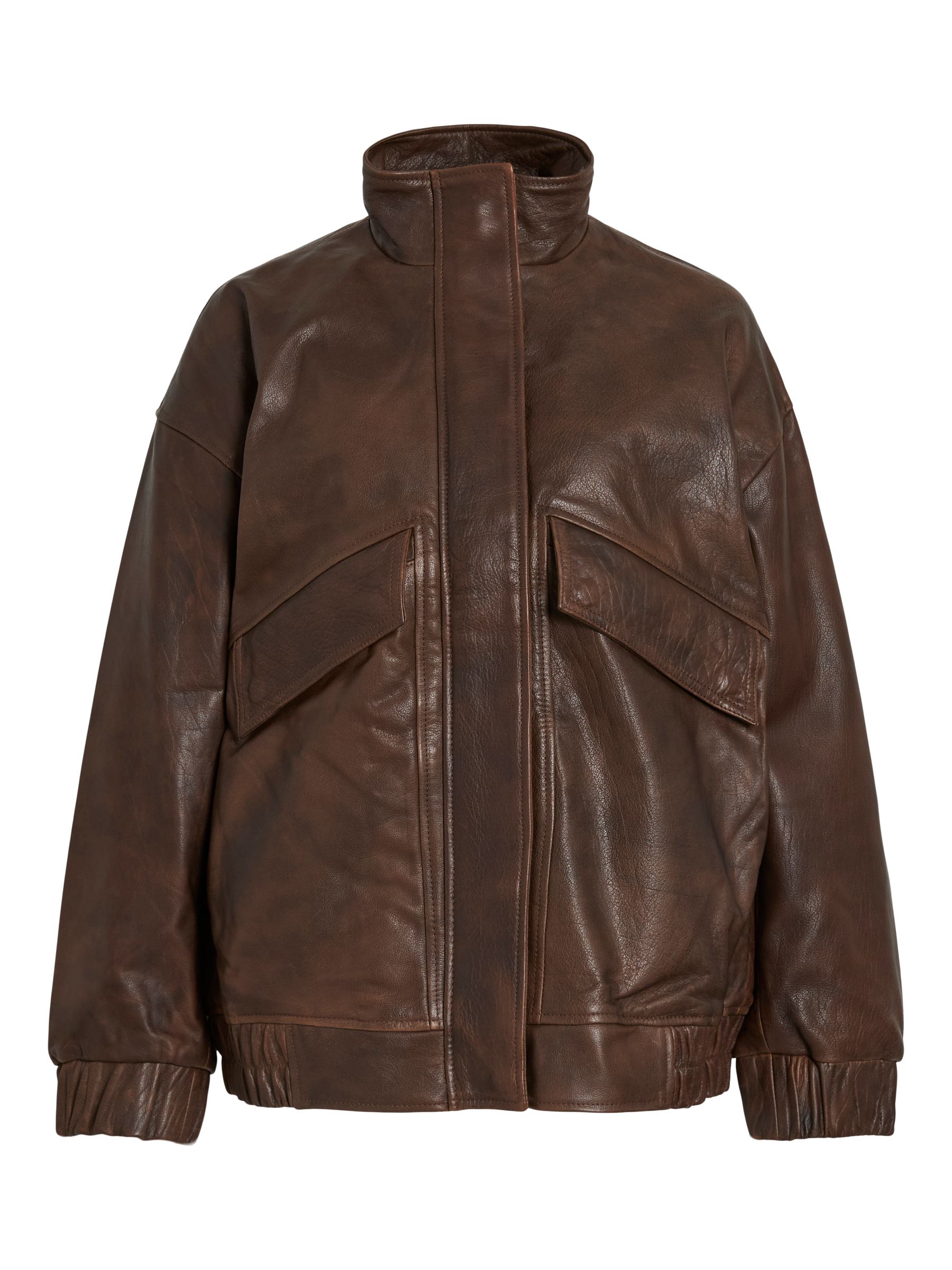 OVERSIZED LEATHER JACKET | Red | ROUGE EDIT®